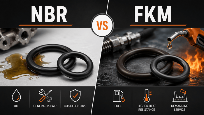 NBR vs FKM O-rings comparison for oil fuel heat and general repair applications