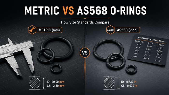 Alt text: Guide image showing how to measure an unknown O-ring size before buying small packs or requesting a quote