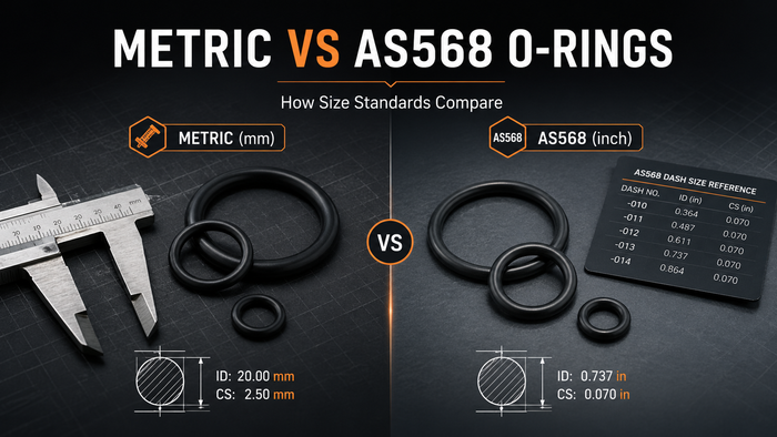 Alt text: Guide image showing how to measure an unknown O-ring size before buying small packs or requesting a quote