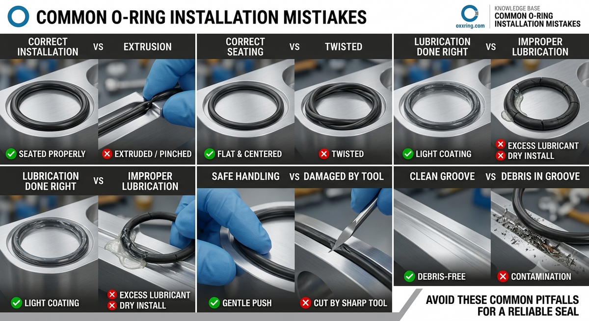 O-Ring Installation Mistakes: How to Avoid Pinched, Twisted, or Cut Seals
