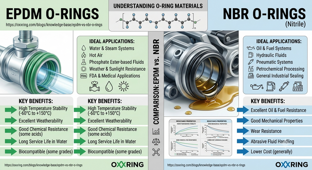 EPDM vs NBR O-Rings: Which Material Works Better for Water and Oil?