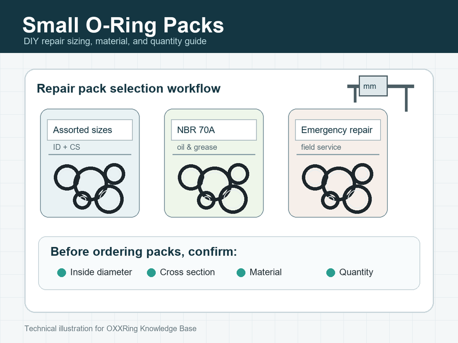 Small O-Ring Packs for DIY and Repair Work