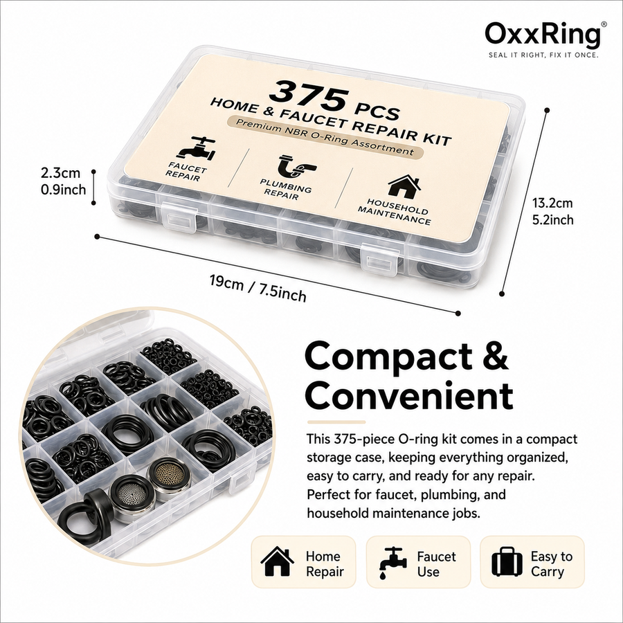 375PC O-ring repair kit case and contents
