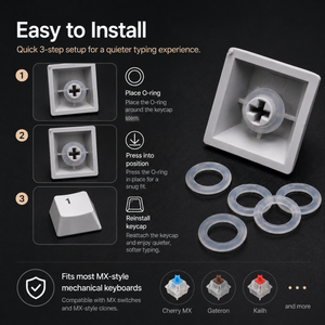 How to install O-ring mute rings on MX-style keycaps