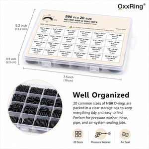 990PC O-ring assortment case and contents