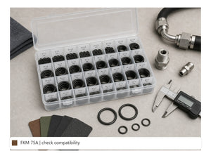 FKM Fuel & Oil Resistant O-Ring Kit organized kit detail image