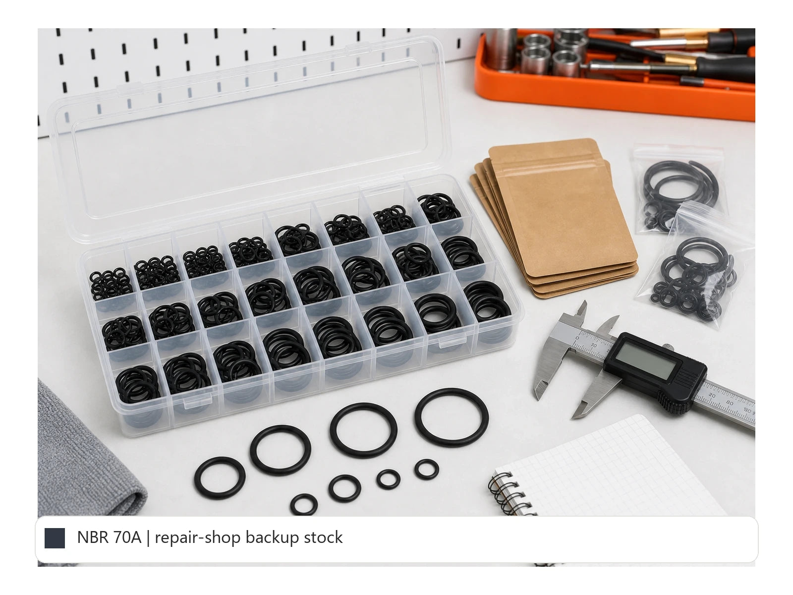 Workshop Maintenance O-Ring Refill Pack - NBR 70A organized kit detail image