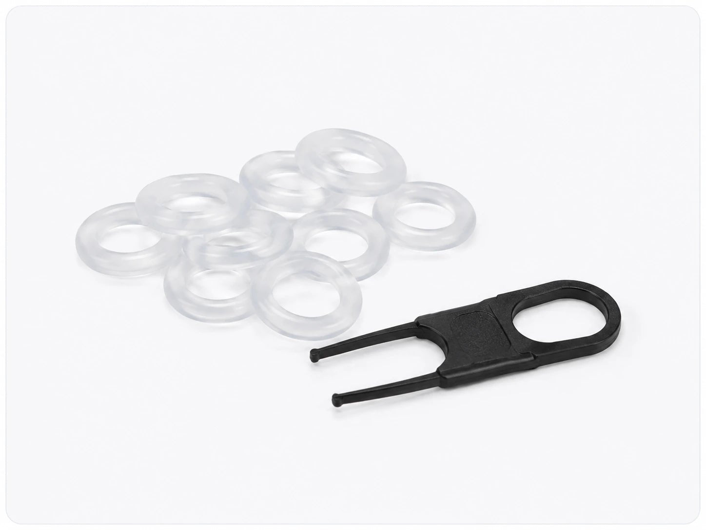 Reinforced Transparent · 120 pcs + Keycap Puller keyboard O-ring option